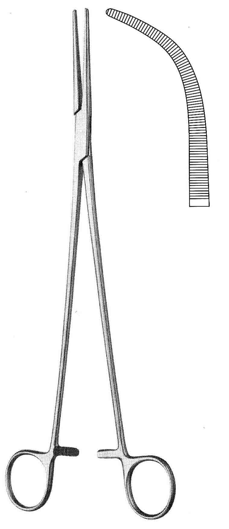 ZENKER HEMOSTATİK KLEMP EĞRİ 28CM